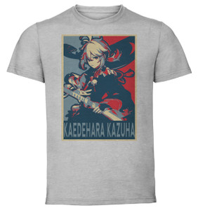 T-Shirt Unisex Grey Propaganda - Genshin Impact - Kaedehara Kazuha SA0848 T-Shirt Unisex Grey Propaganda - Genshin Impact - Kaedehara Kazuha SA0848