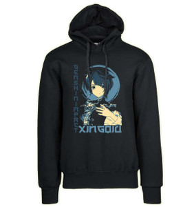 Hoodie Unisex Black Japanese Style - Genshin Impact - Xingqiu