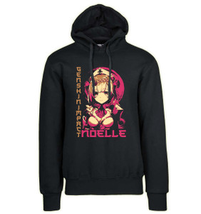 Hoodie Unisex Black Japanese Style - Genshin Impact - Noelle Hoodie Unisex Black Japanese Style - Genshin Impact - Noelle