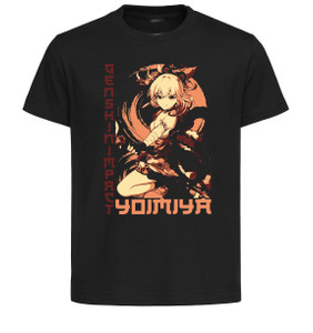 T-Shirt Unisex Black Japanese Style - Genshin Impact - Yoimiya T-Shirt Unisex Black Japanese Style - Genshin Impact - Yoimiya