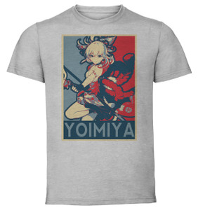 T-Shirt Unisex Grey Propaganda - Genshin Impact - Yoimiya SA0858 T-Shirt Unisex Grey Propaganda - Genshin Impact - Yoimiya SA0858