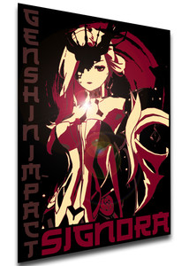 Poster Japanese Style - Genshin Impact - Signora Poster Japanese Style - Genshin Impact - Signora