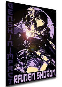 Poster Japanese Style - Genshin Impact - Raiden Shogun Poster Japanese Style - Genshin Impact - Raiden Shogun