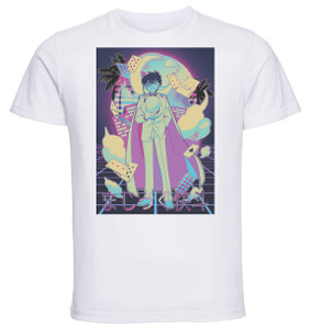 T-Shirt Unisex White Vaporwave 80s Style - Magic Kaito - Kaito Kid SA0854