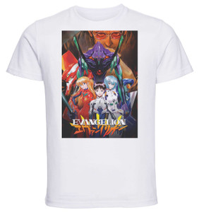 T-Shirt Unisex White Locandina - Anime - Evangelion