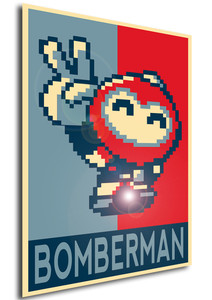 Poster - Propaganda - Pixel Art - Bomberman - Bomberman