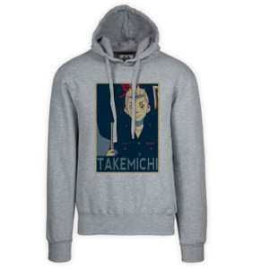 Hoodie Unisex Grey Propaganda - Tokyo Revengers - Takemichi Hanagaki SA0890 Hoodie Unisex Grey Propaganda - Tokyo Revengers - Takemichi Hanagaki SA0890
