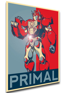 Poster - LL0506 - Propaganda - Transformers Beast Wars - Optimus Primal Poster - LL0506 - Propaganda - Transformers Beast Wars - Optimus Primal
