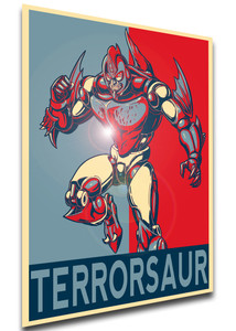 Poster - LL0511 - Propaganda - Transformers Beast Wars - Terrorsaur Poster - LL0511 - Propaganda - Transformers Beast Wars - Terrorsaur