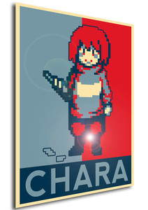 Poster - Propaganda - Pixel Art - Undertale - Chara