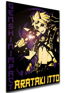 Poster Japanese Style - Genshin Impact - Arataki Itto SA0922 Poster Japanese Style - Genshin Impact - Arataki Itto SA0922