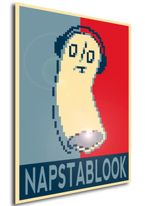 Poster - Propaganda - Pixel Art - Undertale - Napstablook