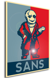 Poster - Propaganda - Pixel Art - Undertale - Sans B