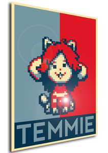Poster - Propaganda - Pixel Art - Undertale - Temmie