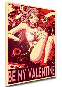 Poster Propaganda Valentine's Day - One Piece - Nami - Be My Valentine SA0962 Poster Propaganda Valentine's Day - One Piece - Nami - Be My Valentine SA0962