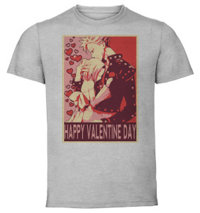 T-Shirt Unisex Grey Propaganda Valentine's Day - The Seven Deadly Sins - Ban & Elaine - Happy Valentine Day T-Shirt Unisex Grey Propaganda Valentine's Day - The Seven Deadly Sins - Ban & Elaine - Happy Valentine Day