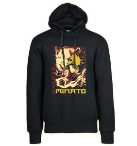 Hoodie Unisex Black Japanese Style - Naruto - Minato Namikaze