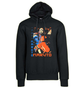 Hoodie Unisex Black Japanese Style - Naruto - Naruto Uzumaki Hoodie Unisex Black Japanese Style - Naruto - Naruto Uzumaki