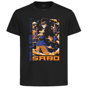 T-Shirt Unisex Black Japanese Style - One Piece - Sabo SA0958 T-Shirt Unisex Black Japanese Style - One Piece - Sabo SA0958