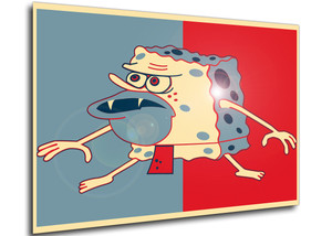 Poster Propaganda Full - Meme - Caveman Spongebob - LL1268 Poster Propaganda Full - Meme - Caveman Spongebob - LL1268