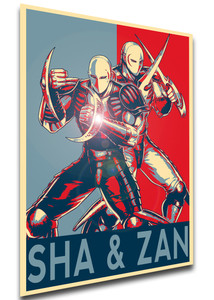 Poster Propaganda - Fist of the North Star - Hokuto No Ken - Sha & Zan - LL1466