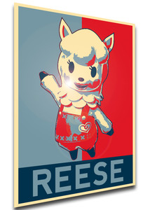 Poster Propaganda - Animal Crossing - Reese - LL1989