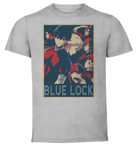 T-Shirt Unisex Grey Propaganda - Blue Lock - Characters SA0967 T-Shirt Unisex Grey Propaganda - Blue Lock - Characters SA0967