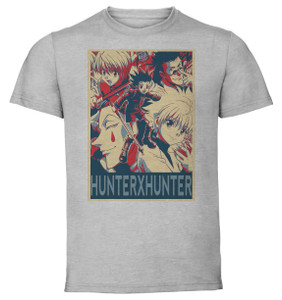 T-Shirt Unisex Grey Propaganda - Hunter X Hunter - Characters Variant 02 SA0965 T-Shirt Unisex Grey Propaganda - Hunter X Hunter - Characters Variant 02 SA0965