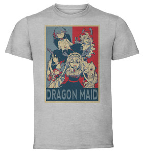 T-Shirt Unisex Grey Propaganda - Miss Kobayashi's Dragon Maid - Characters SA0976 T-Shirt Unisex Grey Propaganda - Miss Kobayashi's Dragon Maid - Characters SA0976