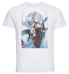 T-Shirt Unisex White Videogame - Genshin Impact - Shenhe T-Shirt Unisex White Videogame - Genshin Impact - Shenhe