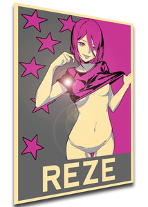 Poster Propaganda Glam - Chainsaw Man - Reze Poster Propaganda Glam - Chainsaw Man - Reze