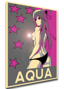 Poster Propaganda Glam - Konosuba - Aqua