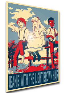 Poster Propaganda - Jeanie with the Light Brown Hair - Fiocchi di Cotone - Characters - LL2613 Poster Propaganda - Jeanie with the Light Brown Hair - Fiocchi di Cotone - Characters - LL2613