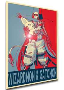 Poster - Propaganda - MA0318 - Digimon - Wizardmon and Gatomon Poster - Propaganda - MA0318 - Digimon - Wizardmon and Gatomon