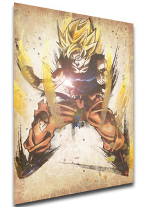 Poster Wanted - Dragon Ball - Goku SSJ Variant 01