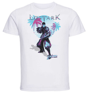 T-Shirt Unisex White Vaporwave Style - Lost Ark - Striker