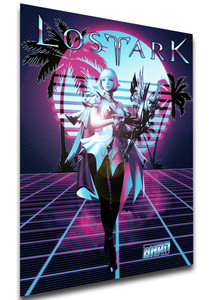 Poster Vaporwave Style - Lost Ark - Bard