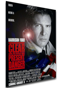 Poster Locandina - Clear and Present Danger - Sotto il Segno del Pericolo (1994)