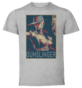 T-Shirt Unisex Grey Propaganda - Lost Ark - Gunslinger Class SA1008 T-Shirt Unisex Grey Propaganda - Lost Ark - Gunslinger Class SA1008