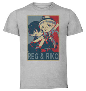 T-Shirt Unisex Grey Propaganda - Made in Abyss - Reg & Riko Variant 01 SA1025