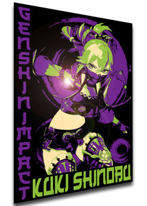 Poster Japanese Style - Genshin Impact - Kuki Shinobu Poster Japanese Style - Genshin Impact - Kuki Shinobu