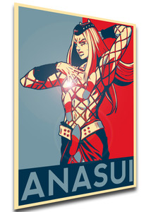Poster Propaganda - Jojo's Bizzarre Adventure - Stone Ocean - Narciso Anasui SA1034 Poster Propaganda - Jojo's Bizzarre Adventure - Stone Ocean - Narciso Anasui SA1034