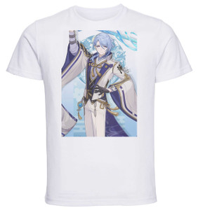 T-Shirt Unisex White Videogame - Genshin Impact - Kamisato Ayato T-Shirt Unisex White Videogame - Genshin Impact - Kamisato Ayato