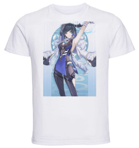 T-Shirt Unisex White Videogame - Genshin Impact - Yelan T-Shirt Unisex White Videogame - Genshin Impact - Yelan