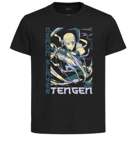 T-Shirt Unisex Black Japanese Style - Demon Slayer - Tengen Uzui - PE0046 T-Shirt Unisex Black Japanese Style - Demon Slayer - Tengen Uzui - PE0046