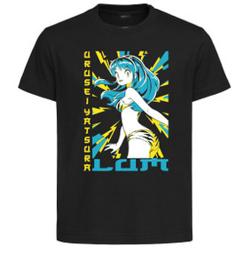 T-Shirt Unisex Black Japanese Style - Urusei Yatsura - Lum - PE0136 T-Shirt Unisex Black Japanese Style - Urusei Yatsura - Lum - PE0136