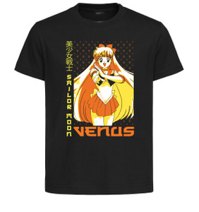 T-Shirt Unisex Black Japanese Style - Sailor Moon - Sailor Venus PE0031 T-Shirt Unisex Black Japanese Style - Sailor Moon - Sailor Venus PE0031
