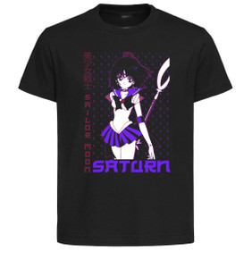 T-Shirt Unisex Black Japanese Style - Sailor Moon - Sailor Saturn  PE0035