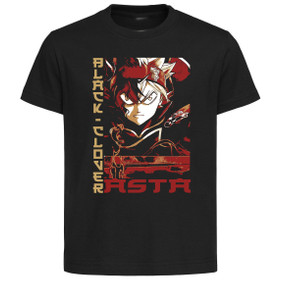 T-Shirt Unisex Black Japanese Style - Black Clover - Asta SA1040 T-Shirt Unisex Black Japanese Style - Black Clover - Asta SA1040