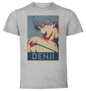 T-Shirt Unisex Grey Propaganda - Chainsaw Man - Denji Variant 01 SA1049 T-Shirt Unisex Grey Propaganda - Chainsaw Man - Denji Variant 01 SA1049